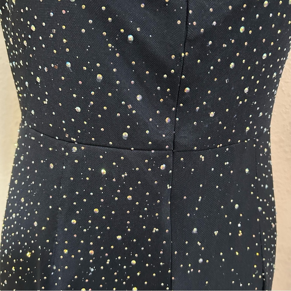 NWT Lulus A-Lister Black Rhinestone Bustier Maxi Dress - Picture 7 of 11
